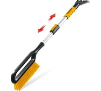 Телескопическая щётка от снега со скребком автомобильная STAYER 775-1000 мм 61046