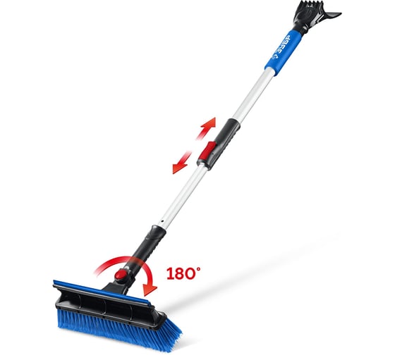 Телескопическая щётка с поворотной головой и водосгоном от снега автомобильная ЗУБР Профессионал 910-1300 мм 61060-150 61060-150_z01 1