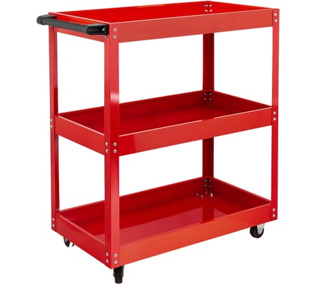 Тележка инструментальная металлическая 3-х полочная Forcekraft (733Х350Х780мм, max нагрузка 135 кг) FK-1141343B(63795)