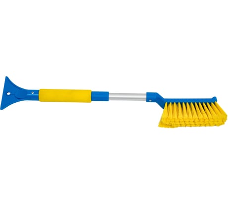 Щетка сметка со скребком DolleX телескопическая 53-66 см SNW-2202