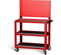 Тележка открытая FERRUM 3 полки и перфорация, 950х486х1360 02.230Р-5015