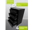 Тележка ILIKPRO Рокки 04, 4 ящика, чёрная 9005 RSBV-04.550.350.9005 2