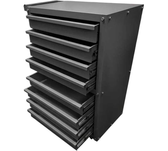 Тележка ILIKPRO Вулкан 80, 8 ящиков, графит 7024 VSSB-80.550.350.000.7024