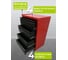 Тележка ILIKPRO Рокки 04, 4 ящика, чёрно-красная 9005-3020 RSBV-04.550.350.9005-3020 2
