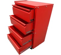 Тележка ILIKPRO Рокки 04, 4 ящика, красная 3020 RSBV-04.550.350.3020