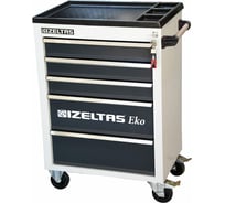 Инструментальная тележка IZELTAS ECO черно-серая, без инструментов, 5 ящиков 8243323005