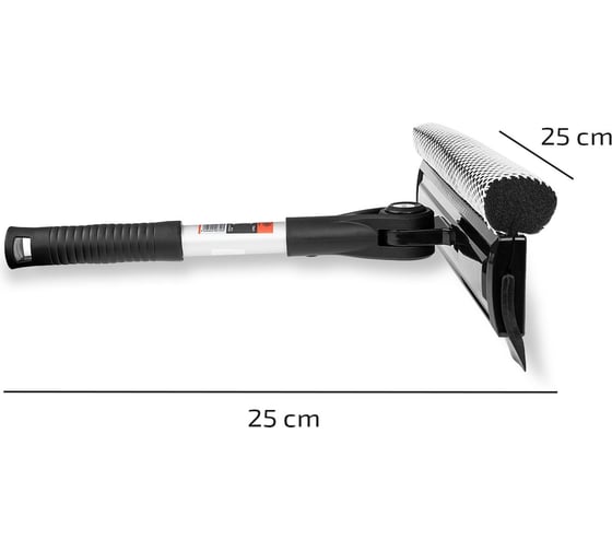Стеклоочиститель Heyner с ал. ручкой 25 см, двухстронняя щетка 20 см 407420
