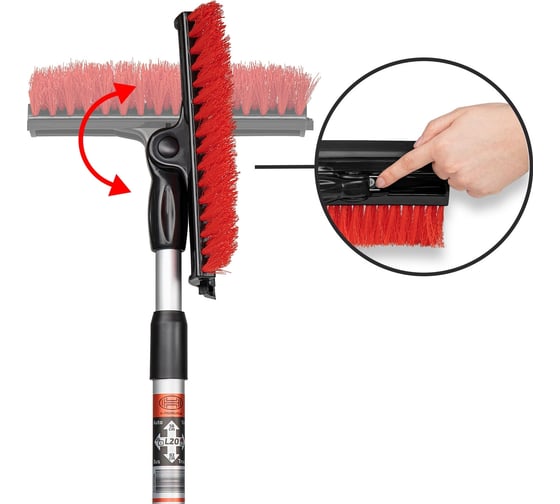 Стеклоочиститель Heyner телескопический с ал. ручкой 3 в 1 56- 82 см 407330