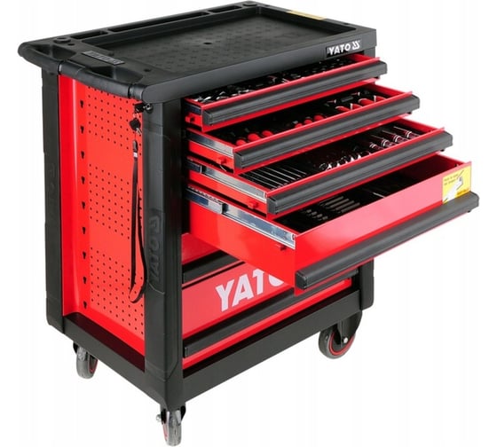 Инструментальная тележка YATO 177 предметов, 6 ящиков YT-5530 1