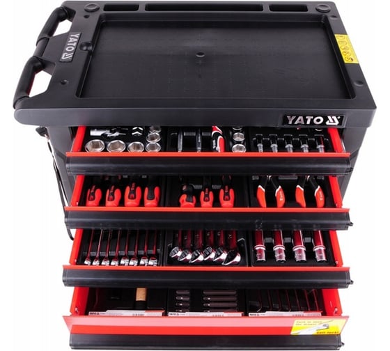 Инструментальная тележка YATO 177 предметов, 6 ящиков YT-5530