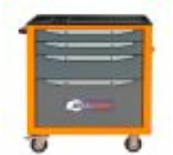 Инструментальная тележка Toollbox с центральным замком серии standart TBS-4 RAL 2008