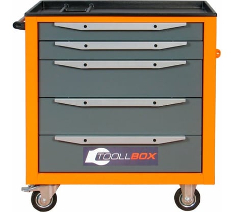 Инструментальная тележка Toollbox с центральным замком серии standart TBS-5 RAL 2008