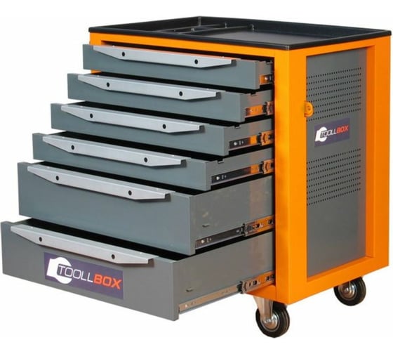 Инструментальная тележка Toollbox с центральным замком серии standart TBS-6 RAL 2008