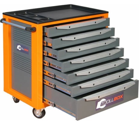Инструментальная тележка Toollbox с центральным замком серии standart TBS-7 RAL 2008
