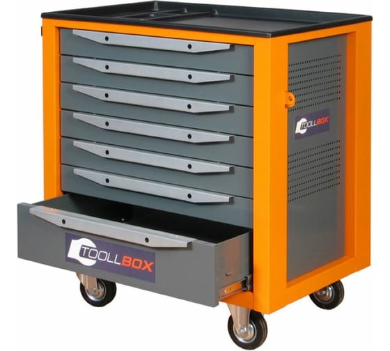 Инструментальная тележка Toollbox с центральным замком серии standart TBS-7 RAL 2008