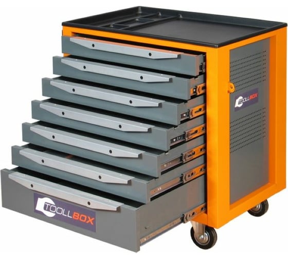 Инструментальная тележка Toollbox с центральным замком серии standart TBS-7 RAL 2008