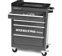 Инструментальная тележка IZELTAS PARTNER черная с инструментами, 5 ящиков -black 8235007121