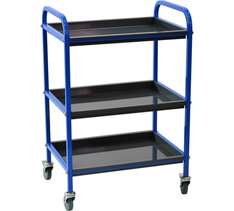 Тележка для инструментов Zatesov три полки, открытая TT-03-BLUE