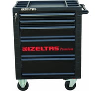 Инструментальная тележка IZELTAS PREMIUM черно-красная, без инструментов, 5 ящиков 8245321005