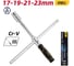 Крестообразный баллонный гаечный ключ DELI dl4416k 1/2" 17, 19, 21, 23 мм, материал Cr-V, противоскользящая ручка, сумка на молнии 104487 2