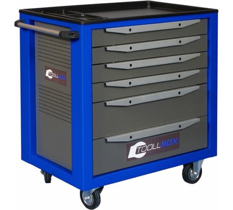 Инструментальная тележка Toollbox с центральным замком серии standart T BS-6 RAL 5005