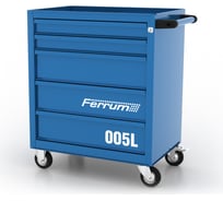 Инструментальная тележка FERRUM с 5 ящиками 02.005-5015