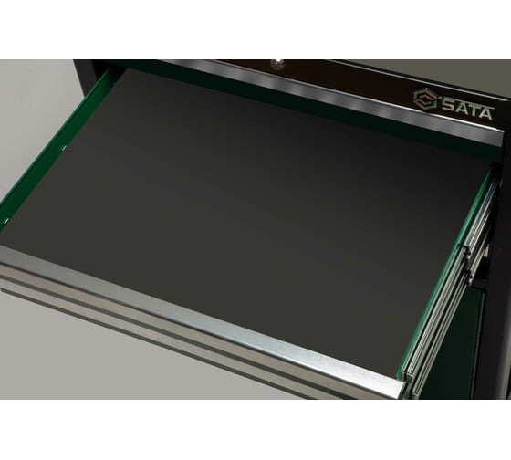 Инструментальная тележка Sata 692x488x840 мм, 4 выдвижных лотка, 1 ящик, отдельно доп. перфорир. панель для инструментов 95125