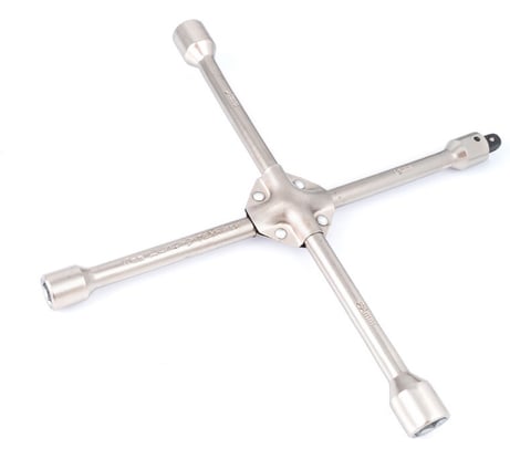 Баллонный ключ Дело Техники крестовой усиленный 17×19×21×22мм с переходником 19 мм×1/2" 531222