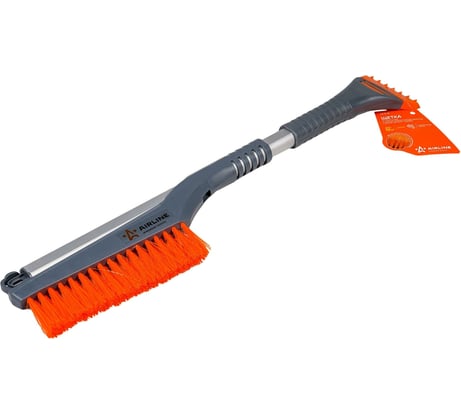 Щетка от снега и льда Airline с плоской телескоп.рукояткой и мягкой щетиной + скребок (60-88 см) AB-R-10