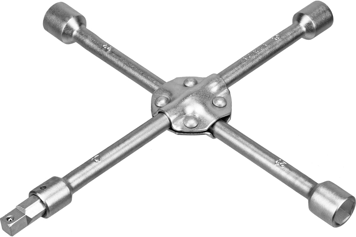 Баллонный усиленный ключ-крест STELS 17х19х21х22х1/2 с переходником на 1/2