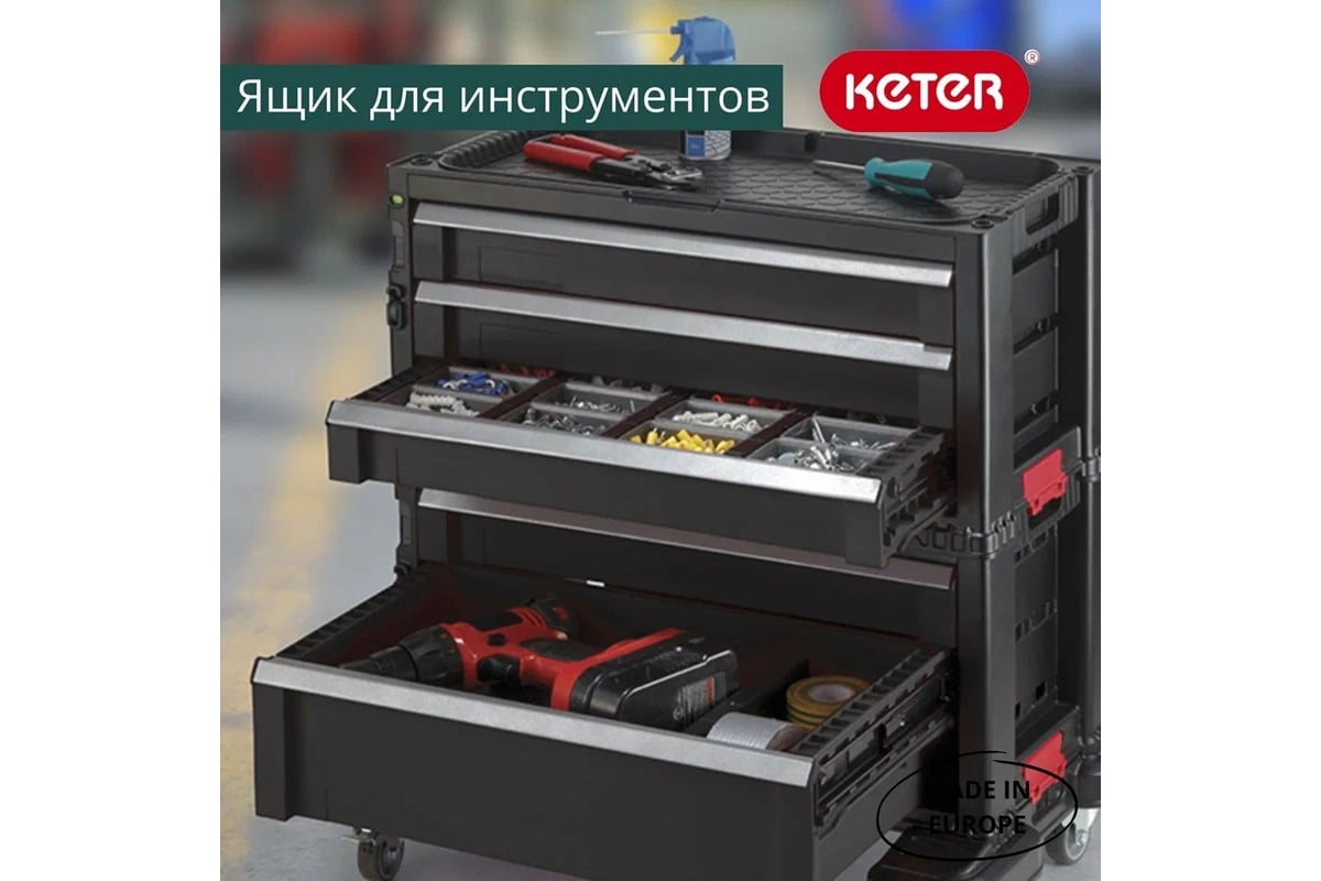 Keter 7 drawer on sale tool chest system