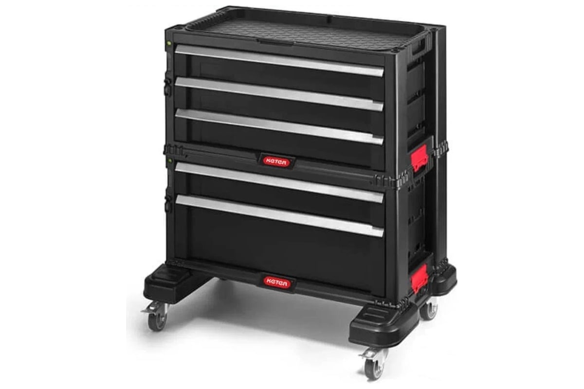 Keter rolling tool chest store with storage drawers