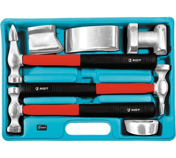 Рихтовочный набор для кузовных работ AIST 7 предметов, в пласт. кейсе 67917007-1 00-00014743 1