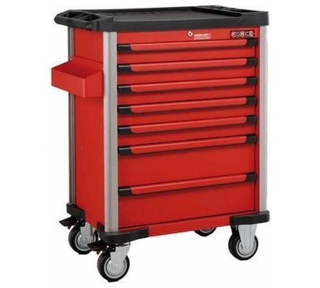 Инструментальная тумба 7 секций, 286пр, красная FORCE 10217R-286