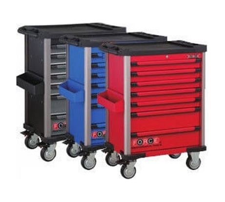 Инструментальная тумба 7 секций, 286пр, синяя FORCE 10217B-286