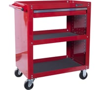 Открытая тележка, 3 полки и ящик, красная МАСТАК 520-01580R