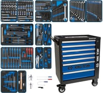 Набор инструментов KING TONY BOARD в чёрной тележке, 325 предметов 9G35-325MRV
