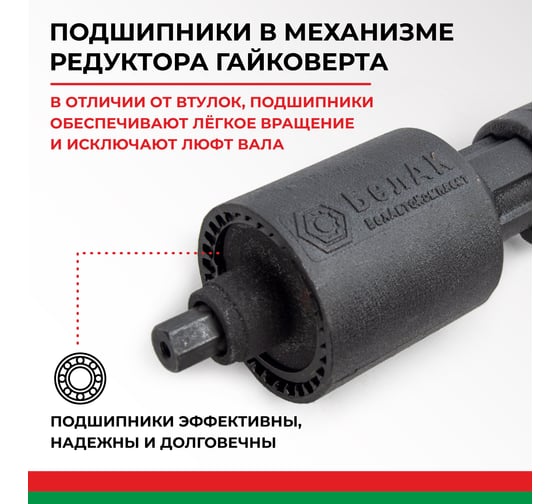 Двухскоростной гайковерт с удлинителем 32*33 БелАК БАК.00118