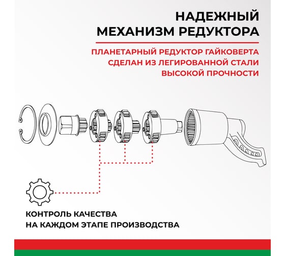Двухскоростной гайковерт с удлинителем БелАК БАК.10118