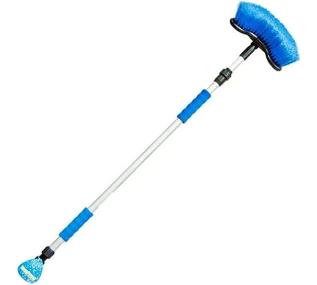 Телескопическая щетка для мойки Megapower с клапаном регулировки воды, 100-170 см, с переключателем, 1 M-71706 276361