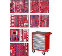 Набор инструментов ЭКСПЕРТ 323 предмета МАСТАК 52-07323R в красной тележке