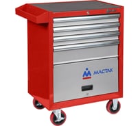 Тележка инструментальная (4 ящика и отсек, красная) МАСТАК 522-04581R