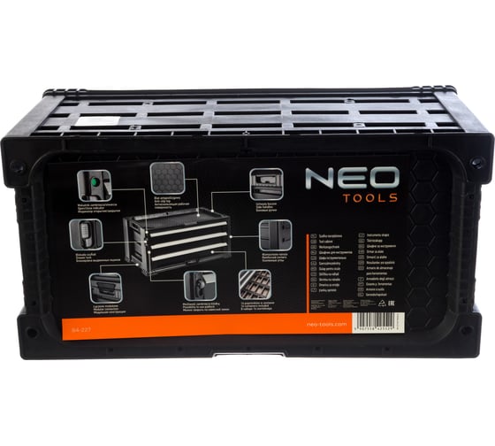 Ящик для инструмента, 3 выдвижных ящика NEO Tools 84-227