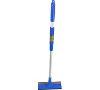 Водосгон LIMROY поворотный с поролон. щёткой "flat and easy", телескоп., с мягкой ручкой 50-80см (синий) LR-508B