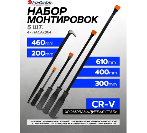 Набор монтировок Forsage 5 шт. F-904U5A(51620)