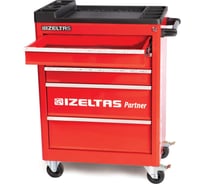 Инструментальная тележка IZELTAS PARTNER красная без инструментов, 5 ящиков 8235326005