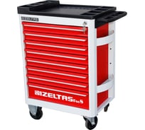 Инструментальная тележка IZELTAS PRO красная без инструментов, 8 ящиков 8241321008