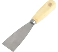 Шпатель ТУНДРА малярный, металлический, деревянная рукоятка, 40 мм 1006522