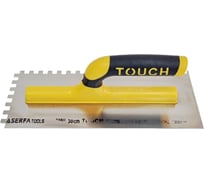 Зубчатая гладилка Serfa с пластмассовой ручкой, из нержавеющей стали, 30 см, 8x8 мм 199