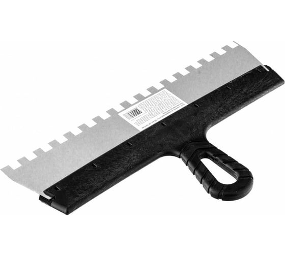 Шпатель из нержавеющей стали SPARTA 350 мм, зуб 10х10 мм 85131